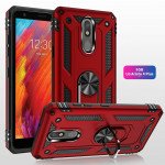 Wholesale LG Aristo 4+ (Plus) / Escape Plus / Tribute Royal K30 2019 Tech Armor Ring Grip Case with Metal Plate (Silver)